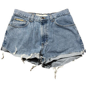Natural Issue Cotton Blend Denim Blue Women's Distressed Shorts Mens 32 x 32